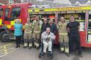 Francis Lomas, known as Tony, with the Banbury Fire Station crew