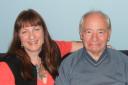 Susan Masters with Inspector Morse author Colin Dexter. Picture supplied by Susan Masters