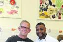 Mark Thomas with JB Gill, formerly of JLS