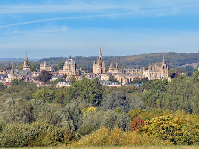 Oxford's skyline from Boars Hill.