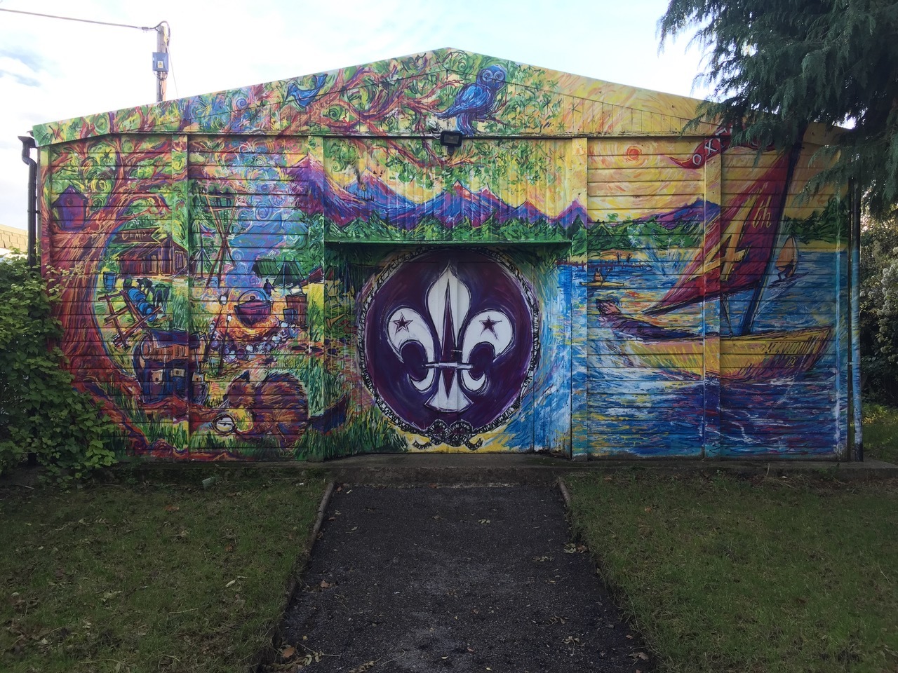 The beautifully painted hut that was the home of the Scouts for 50 years 
