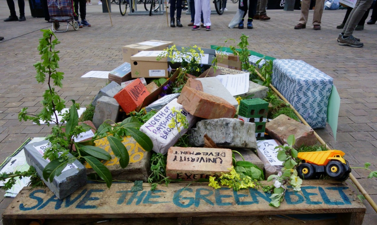 Demonstrators protested against building on the green belt in Oxfordshire. Picture: Oren Yudkin