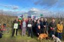 Robert Courts at protest against Botley West Solar Farm
