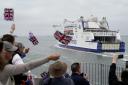 Crowds cheered a ferry carrying D-Day veterans to France for the 80th anniversary commemorations as it set sail from Portsmouth (Andrew Matthews/PA)