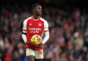 Arsenal’s Eddie Nketiah could be on the move (John Walton/PA)