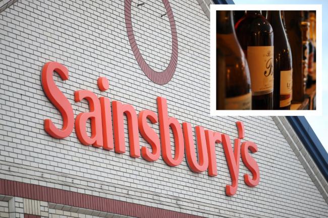 Graphic showing a Sainsbury's supermarket and bottles of wine. Picture: PA Images/Pexels