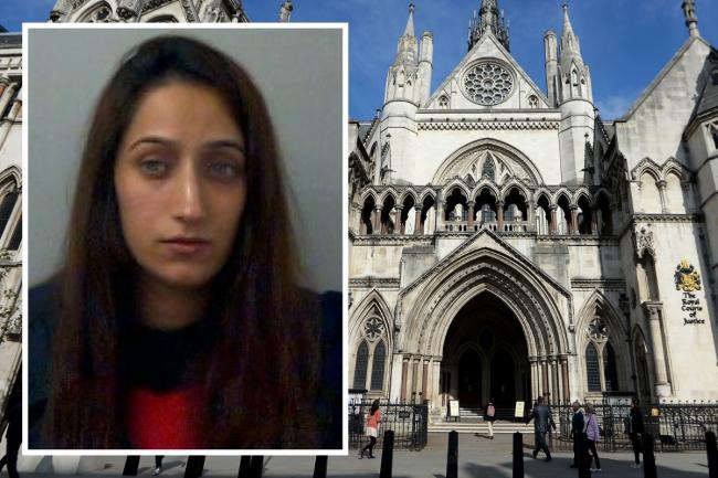 Royal Courts of Justice and, inset, Anisah Ahmed Pictures: PA/TVP
