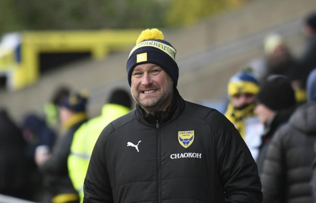 Oxford United boss during the game at home to Rotherham United. Picture: David Fleming