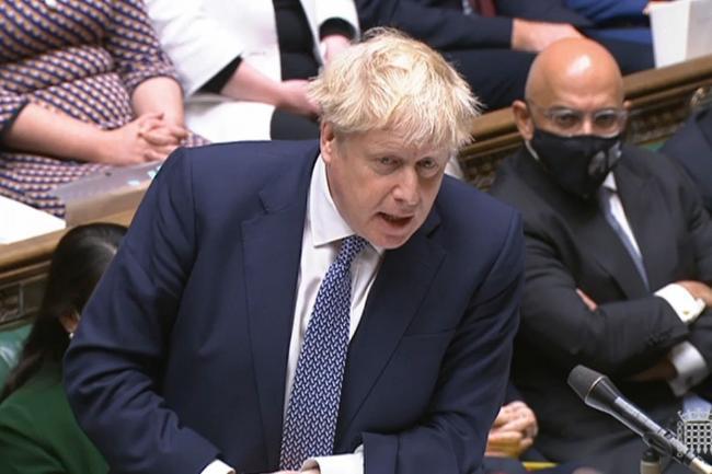 Boris Johnson apologises at Prime Minister's Questions Photo: PA