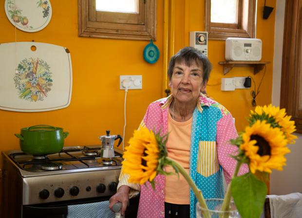 thisisoxfordshire: Pina in her kitchen Mallard Haye with blooms
