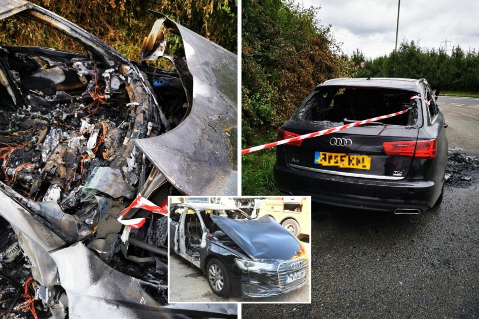 Pictures show burnt out Audi stolen in Oxfordshire burglary | thisisoxfordshire 