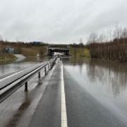 Section of A34 closed due to flooding