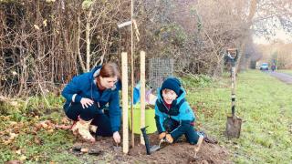 The children will now look after the trees for two years