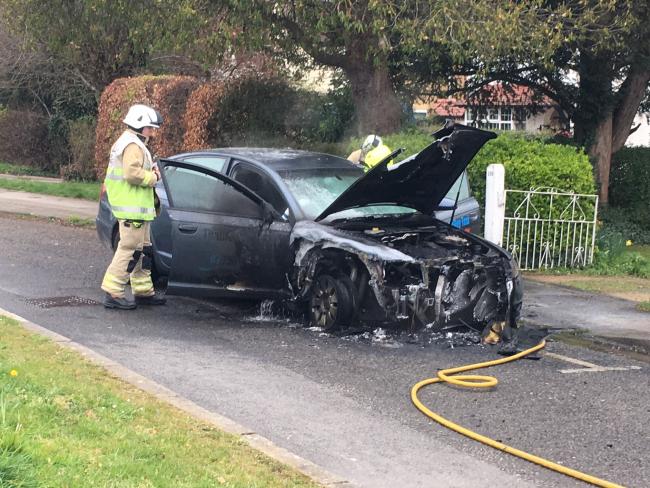 Firefighters called to car fire in Botley